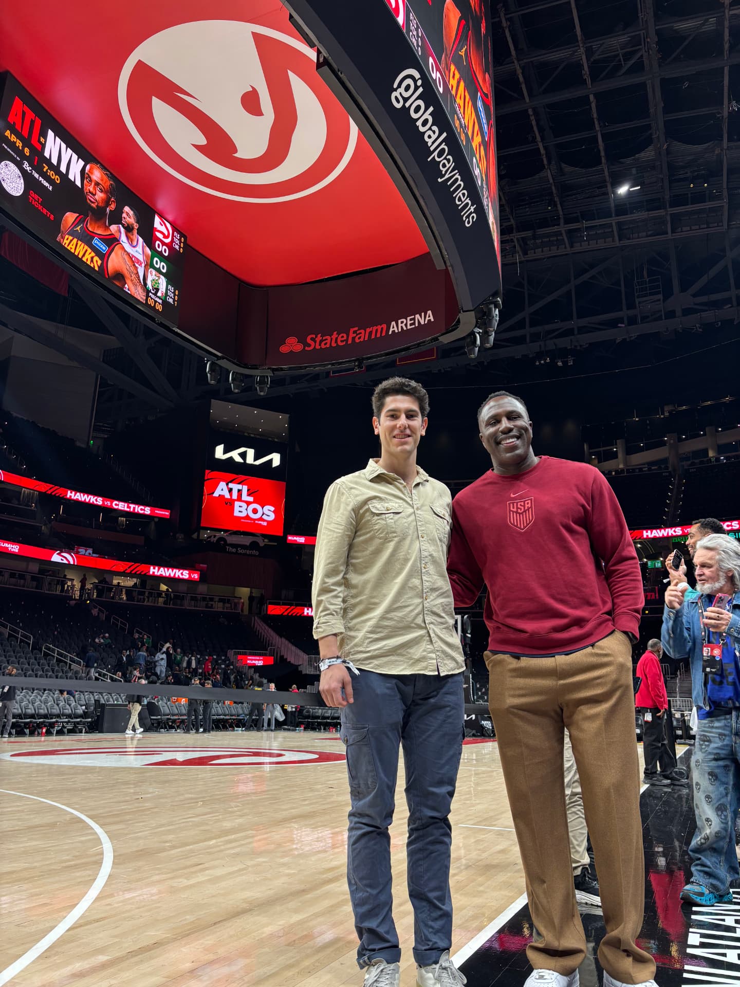 Courtside at Atlanta Hawks vs. Boston Celtics, State Farm Arena